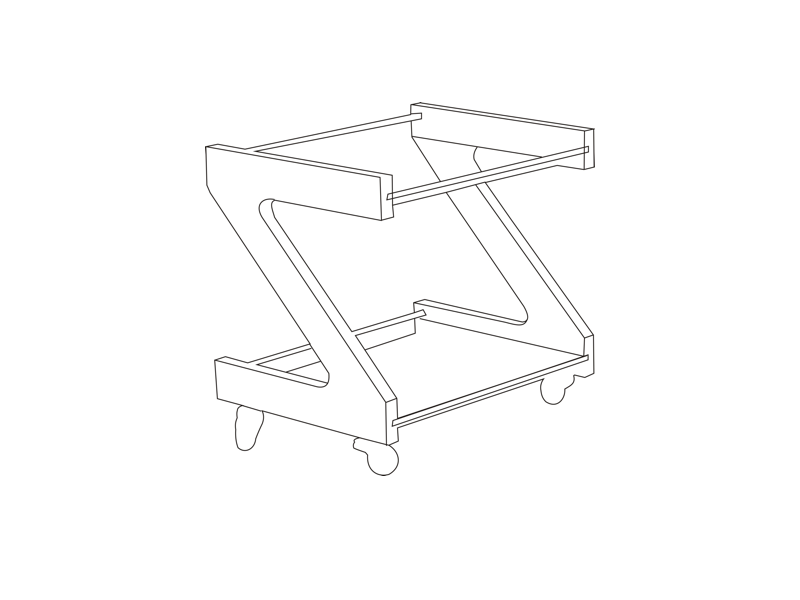 Dimension for Pedicure Trolley