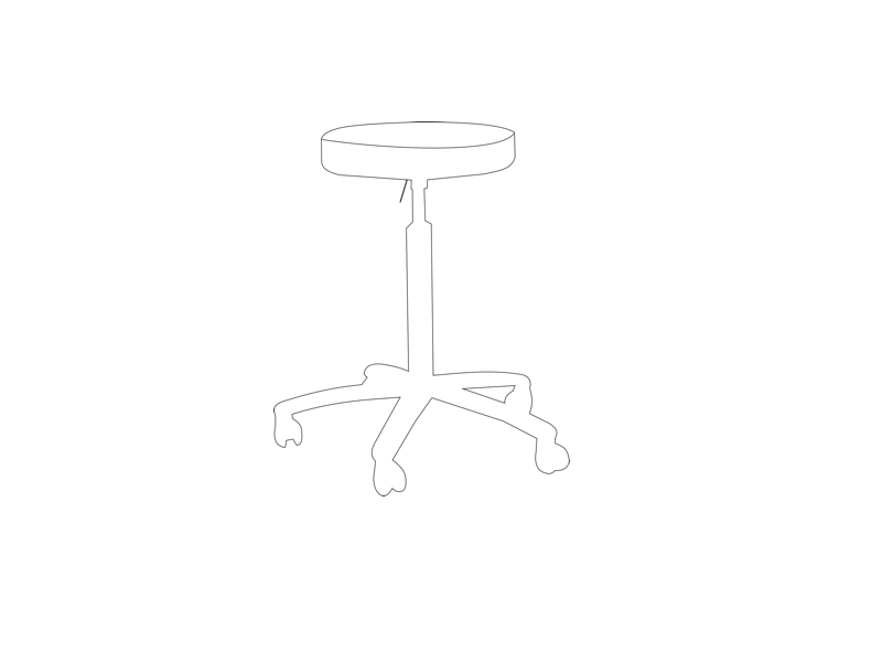 Dimension for Round Therapist Stool